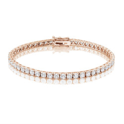6.6ct Diamond Tennis Bracelet In 18ct Rose Gold
